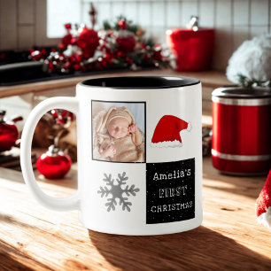 Tasse 2 Couleurs Chapeau de Père Noël flocon de neige pour le premi