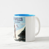 Tasse 2 Couleurs Chapelco Argentine pour skier (Devant droit)