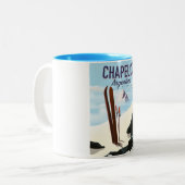 Tasse 2 Couleurs Chapelco Argentine pour skier (Devant gauche)