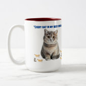 Tasse 2 Couleurs chaque chat est mon meilleur ami (Gauche)
