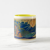 Tasse 2 Couleurs Char de paon (Centre)