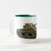 Tasse 2 Couleurs Char Sherman VC Firefly britannique (Devant gauche)