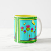 Tasse 2 Couleurs Chardons, papillons, et Sassenach (Devant droit)