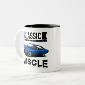 Tasse 2 Couleurs Chargeur bleu classique (Devant gauche)