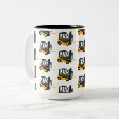 Tasse 2 Couleurs Chariot élévateur à fourche (Devant gauche)