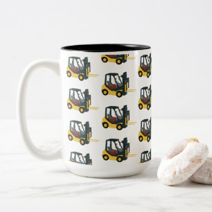 Tasse 2 Couleurs Chariot élévateur à fourche