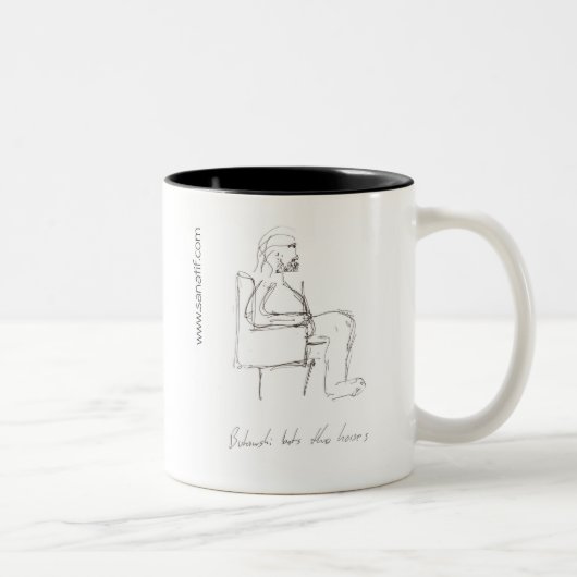 Tasse 2 Couleurs Charles Bukowski 1 (Droit)