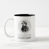 Tasse 2 Couleurs Charles Dickens Portrait et Citation (Gauche)