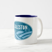 Tasse 2 Couleurs Charleston West Virginia Outdoors (Devant droit)
