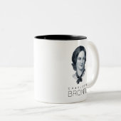 Tasse 2 Couleurs Charlotte Bronte Portrait (Devant droit)