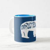 Tasse 2 Couleurs Charlottesville Virginia Bear (Devant gauche)