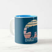 Tasse 2 Couleurs Charlottesville Virginia Retro Bear (Devant gauche)