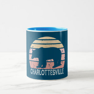 Tasse 2 Couleurs Charlottesville Virginia Retro Bear