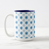 Tasse 2 Couleurs Charmant Fleur Bleue Moderne (Gauche)