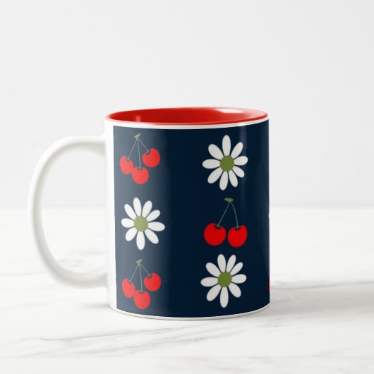 Tasse 2 Couleurs Charme Cerise Daisy (Gauche)
