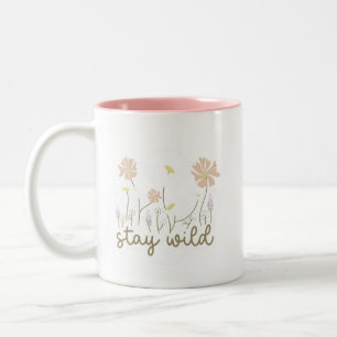 Tasse 2 Couleurs Charme Inspiration Restez Sauvage Floral Doux Mini