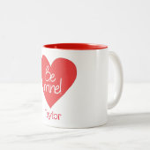 Tasse 2 Couleurs Charming Be Mine Coeur rouge (Devant droit)