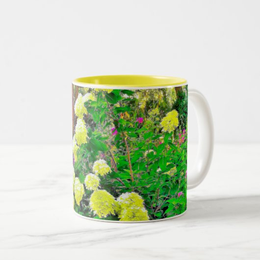 Tasse 2 Couleurs Chartreuse Hydrangea Limelight Garden (Devant droit)