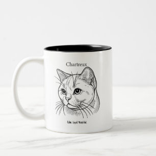 Tasse 2 Couleurs Chartreux Portrait de chat