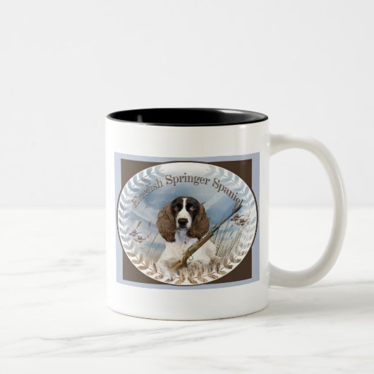 Tasse 2 Couleurs Chasse aux cartes d'anglais Springer Spaniel (Droit)