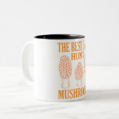 Tasse 2 Couleurs Chasse aux champignons Dads Morels Chasse Mycologu (Devant gauche)