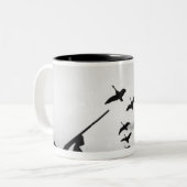 Tasse 2 Couleurs Chasse de canard d'homme (Devant gauche)