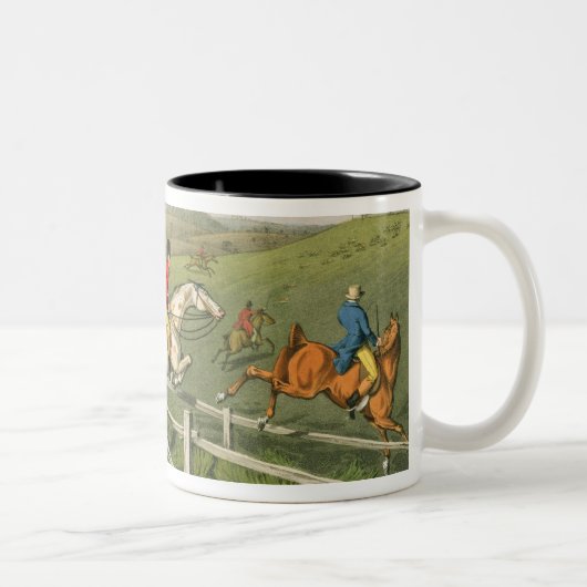 Tasse 2 Couleurs Chasse de Fox, aquatinted par I. Clark, pub. par (Droit)