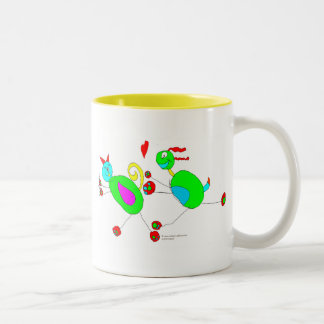 Tasse 2 Couleurs Chasse du chat et du chien de Serena