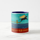 Tasse 2 Couleurs chasse k9 cancer-Mug-Stephen Huneck (Centre)