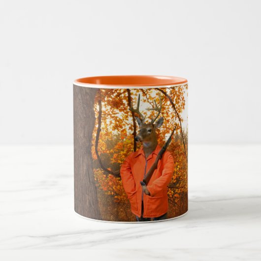 Tasse 2 Couleurs Chasseur de cerfs au fusil (Centre)