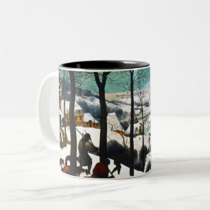 Tasse 2 Couleurs Chasseurs dans le paysage de neige Pieter Bruegel