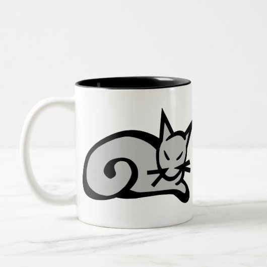 Tasse 2 Couleurs Chat (Gauche)