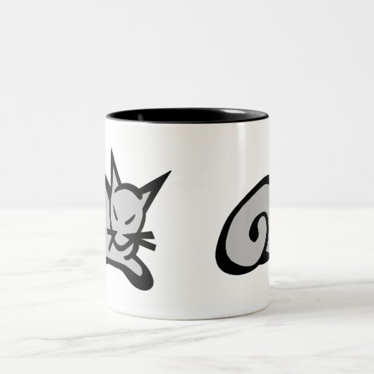 Tasse 2 Couleurs Chat (Centre)