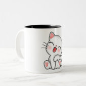 Tasse 2 Couleurs Chat (Devant gauche)