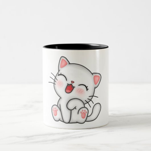 Tasse 2 Couleurs Chat (Centre)
