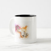 Tasse 2 Couleurs Chat 1 (Devant gauche)