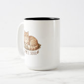 Tasse 2 Couleurs chat à l'âme douce (Devant gauche)