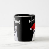 Tasse 2 Couleurs Chat à Santa Hat Noël (Centre)