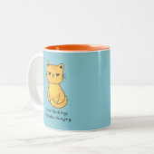 Tasse 2 Couleurs Chat affamé (Devant gauche)