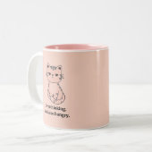 Tasse 2 Couleurs Chat affamé (Devant gauche)