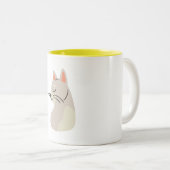 Tasse 2 Couleurs Chat Animé (Devant droit)