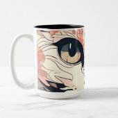 Tasse 2 Couleurs Chat Artistique (Gauche)