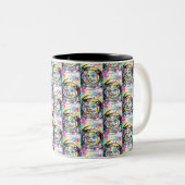 Tasse 2 Couleurs Chat Astronaute (Devant droit)