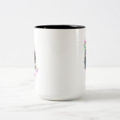 Tasse 2 Couleurs Chat Astronaute (Centre)