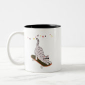 Tasse 2 Couleurs Chat avec la planche (Gauche)