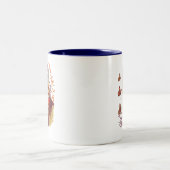 Tasse 2 Couleurs Chat avec papillons Monarch (Centre)