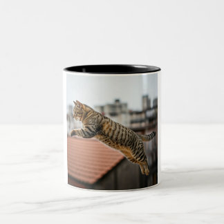 Tasse 2 Couleurs Chat Aventure Musique sur le toit