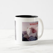 Tasse 2 Couleurs Chat baîllant (Devant droit)