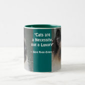 Tasse 2 Couleurs Chat Birman Ragdoll et citation Kitty (Centre)