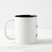 Tasse 2 Couleurs Chat blanc illustré d'abord (Gauche)